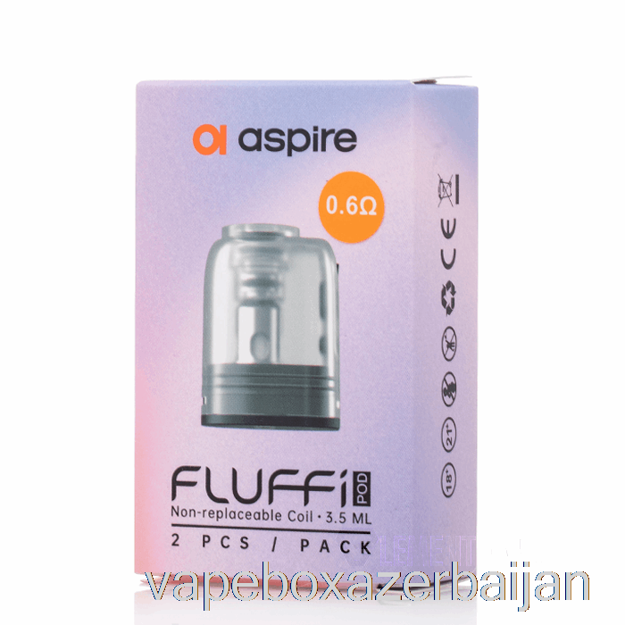 Vape Smoke Aspire Fluffi Replacement Pods 0.6ohm Fluffi Pods